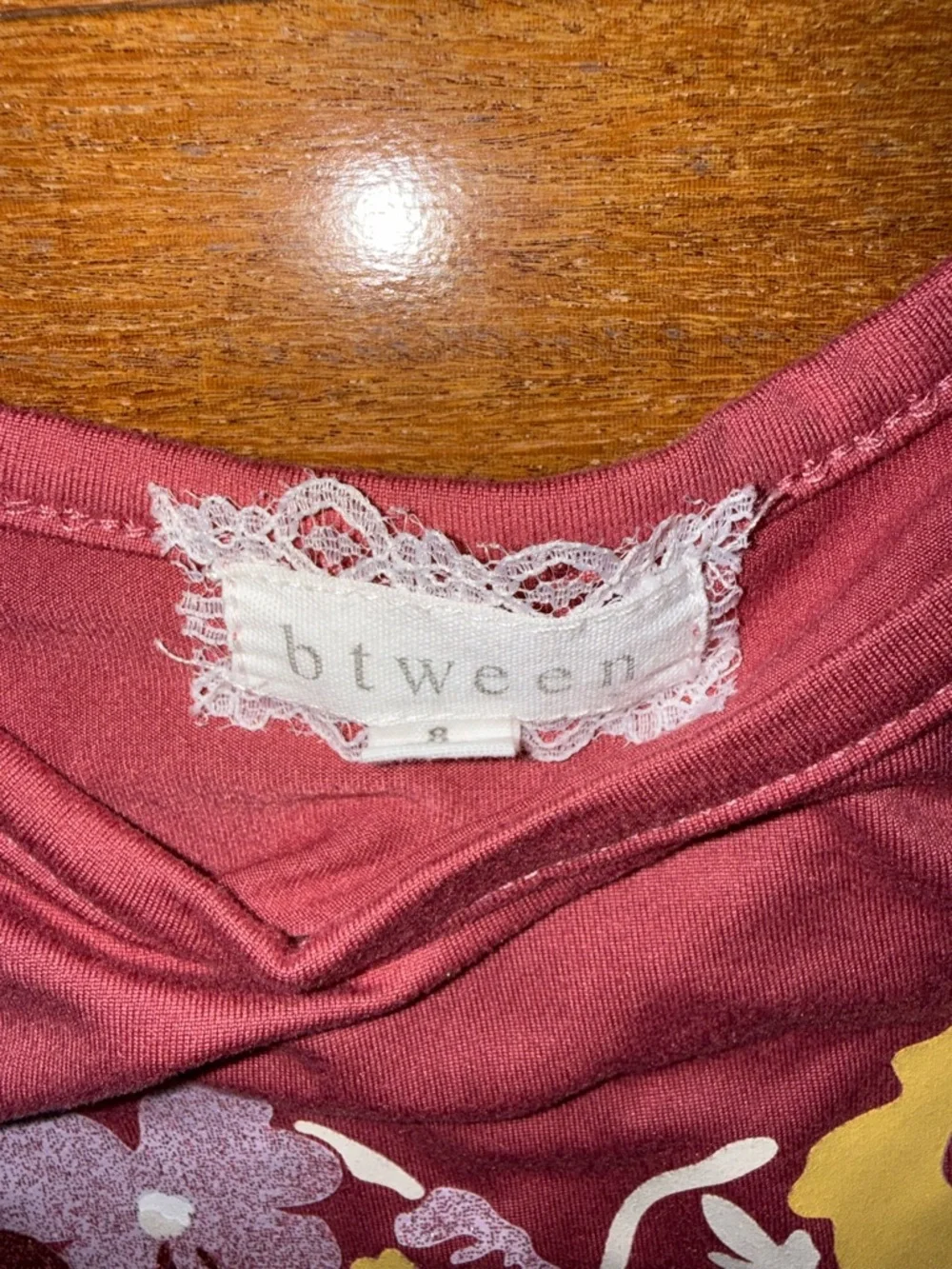 btween Mauve Floral Heart Set with Pink & Yellow Print - Picture 2 of 4